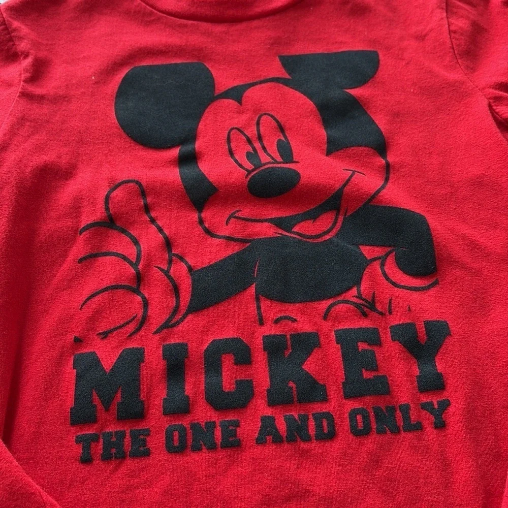 Disney Junior red Mickey Mouse thumbs up long sleeve tshirt